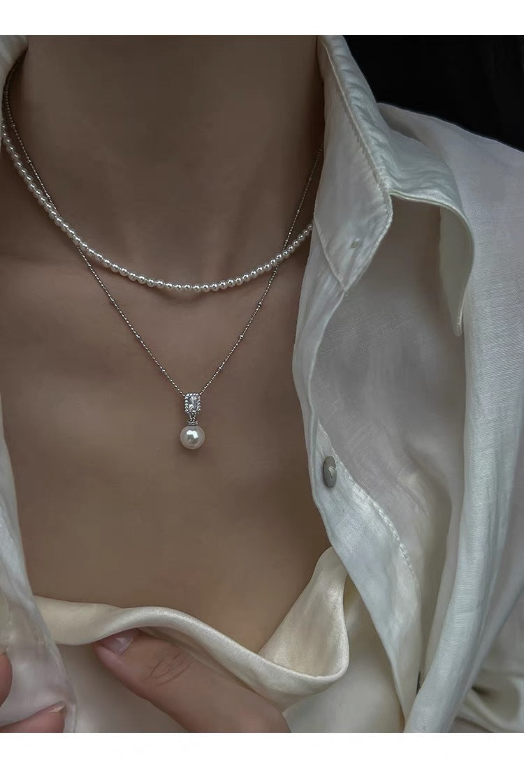 Geometric Pearl Pendant