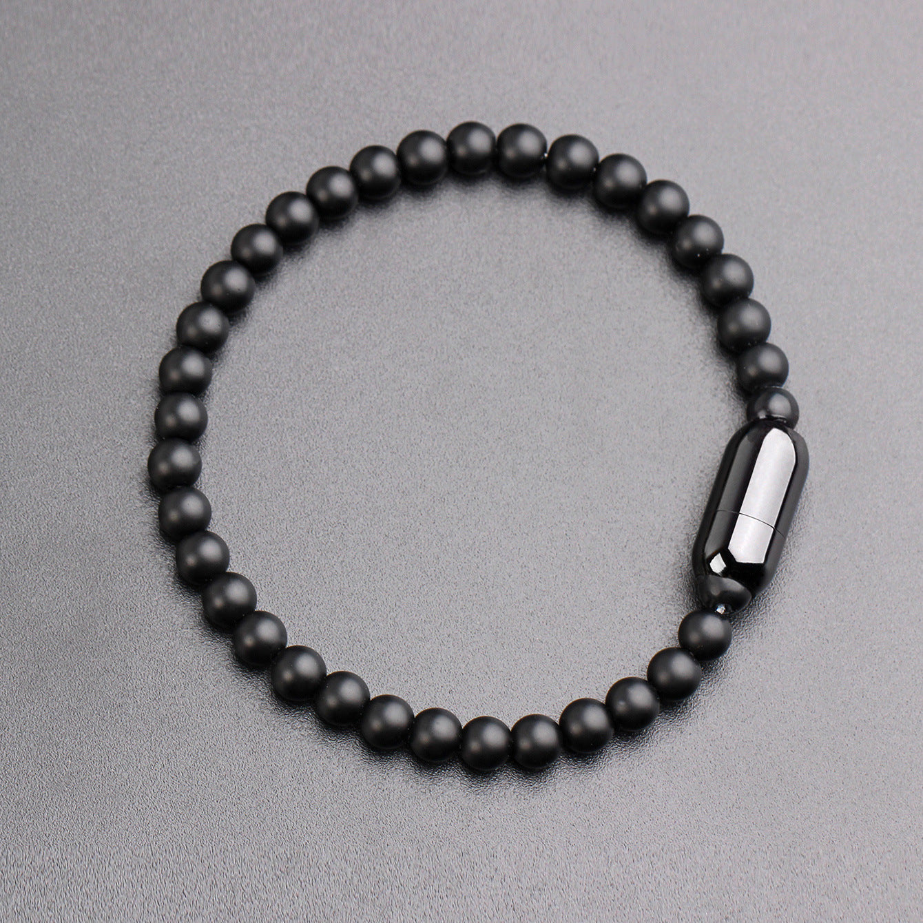 Magentic Black Bead Bracelet