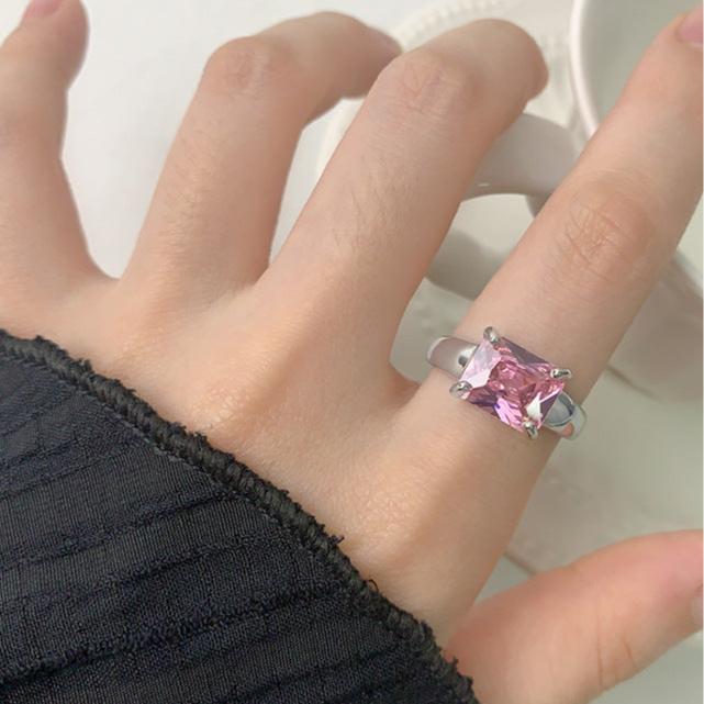 Solid Pink Zircon Ring