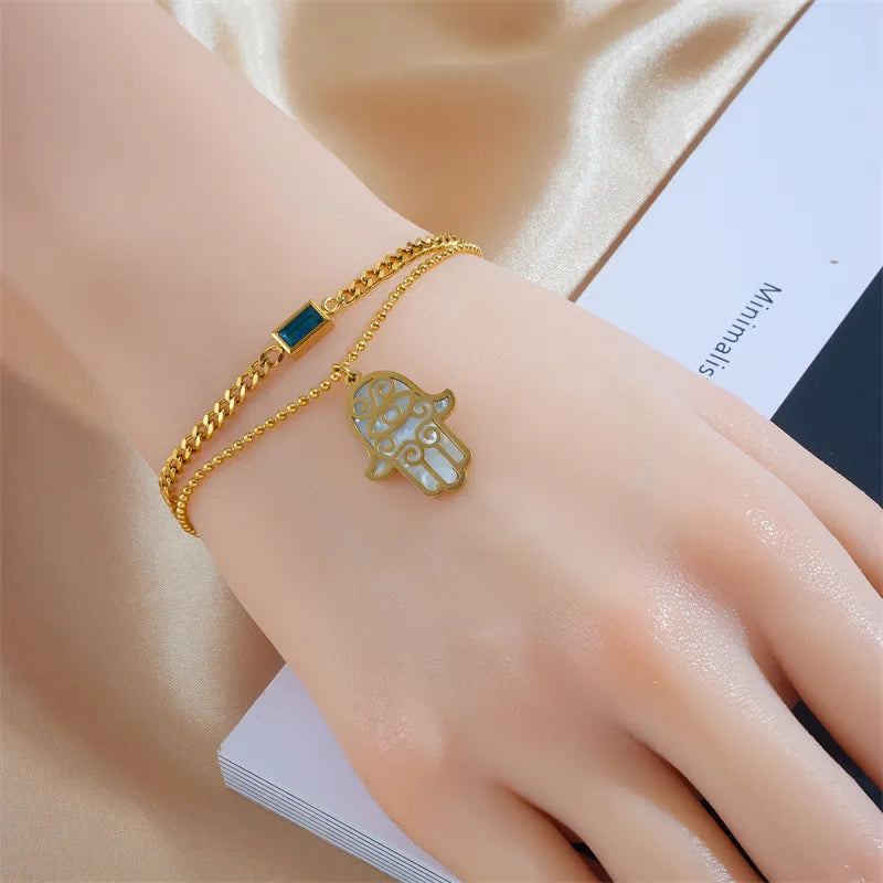 Hamsa Gold Bracelet