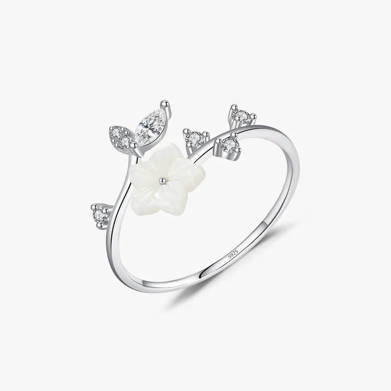 Silver Korean Flower Ring