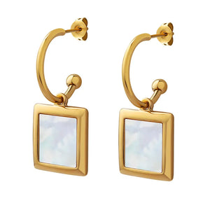 Square Shell Earrings