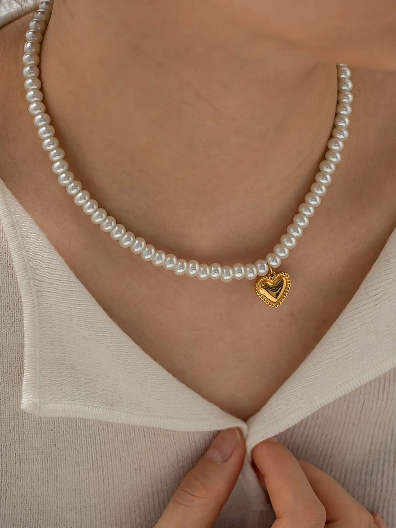 Heart Pearls Neckchain