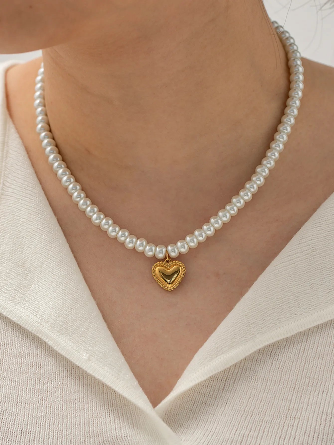 Heart Pearls Neckchain