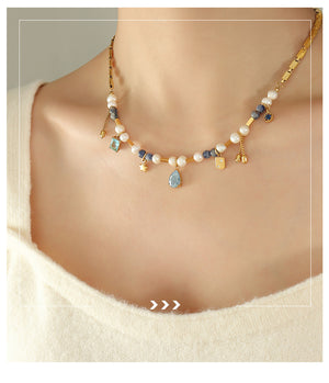 Star Drop Pearl Neckpiece