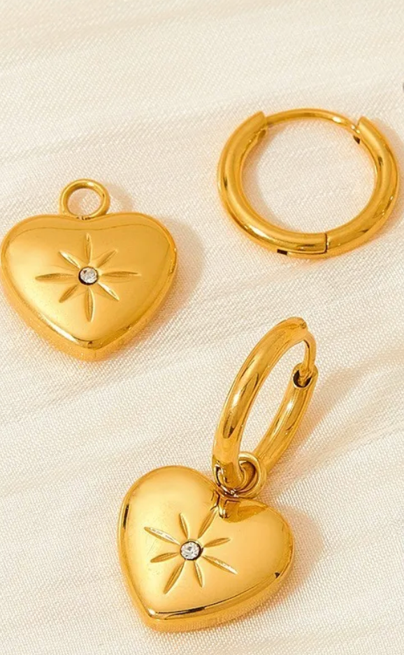 Star Heart Earrings