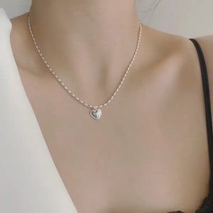 Sterling Silver Heart Neckpiece