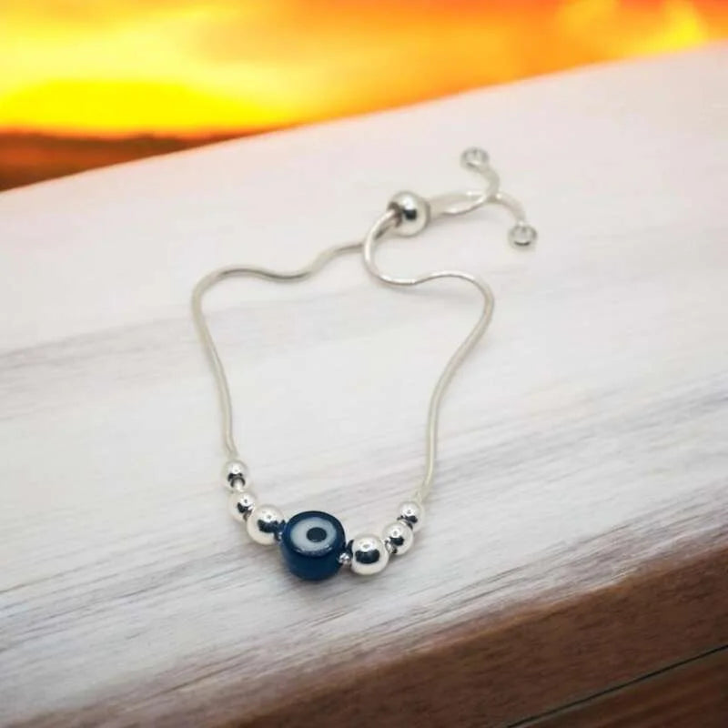 Silver Evil Eye Bracelet