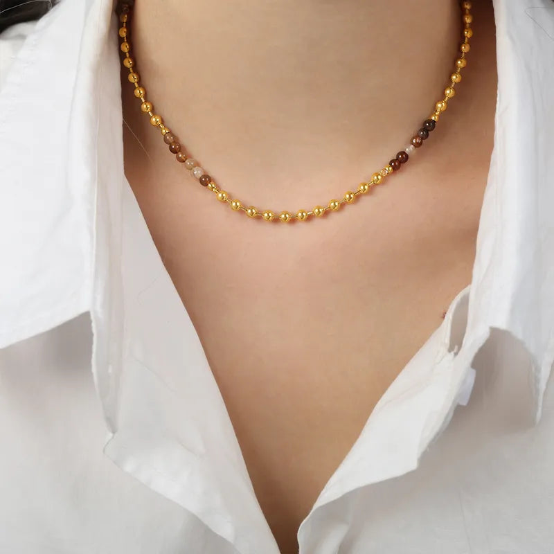 Gold Beaded Neckpiece