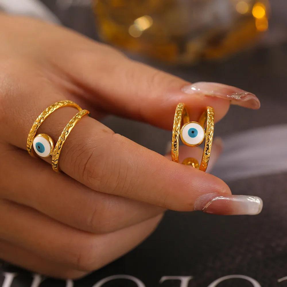 Gold Evil Eye Ring