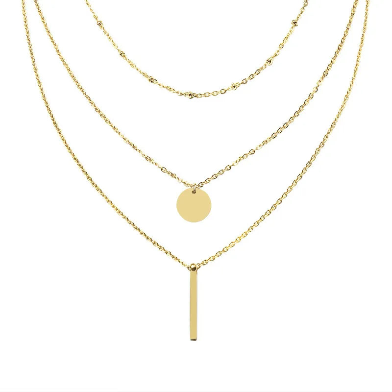 Gold Tri Layer Neckpiece