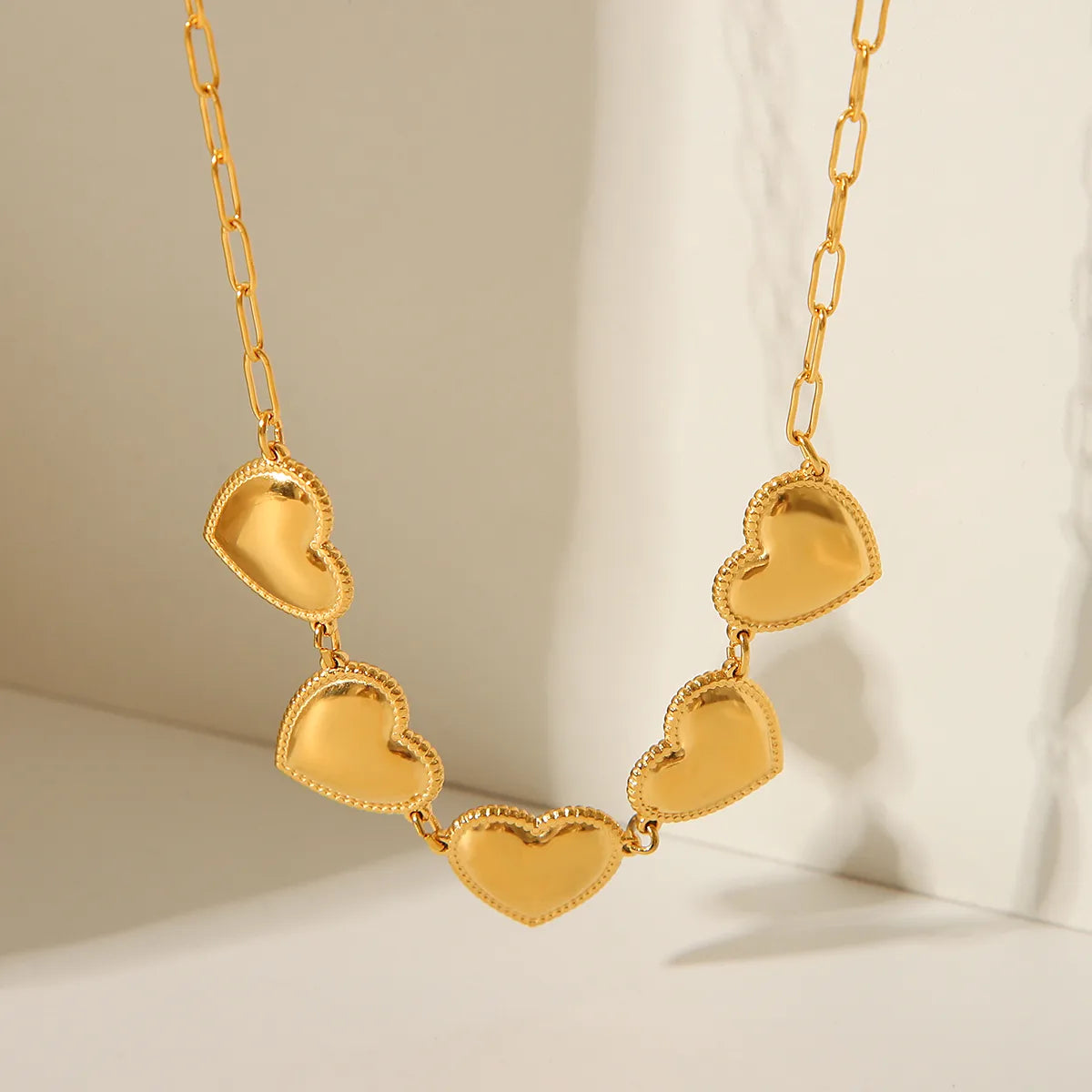 Gold Heart Cluster Neckpiece