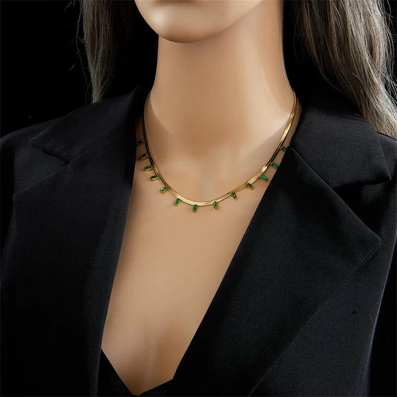 Gold Emerald Neckpiece