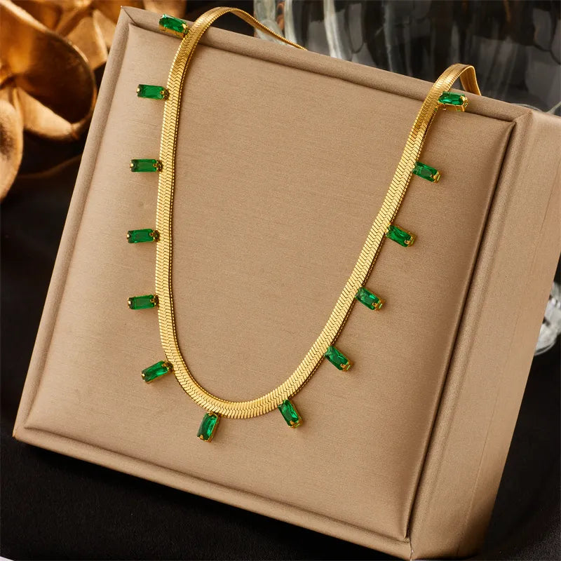 Gold Emerald Neckpiece