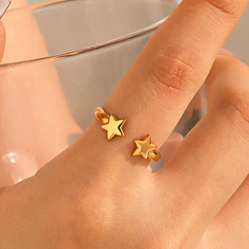 Gold Star Duo Ring