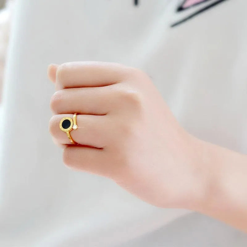 Roman Numeral Gold Ring