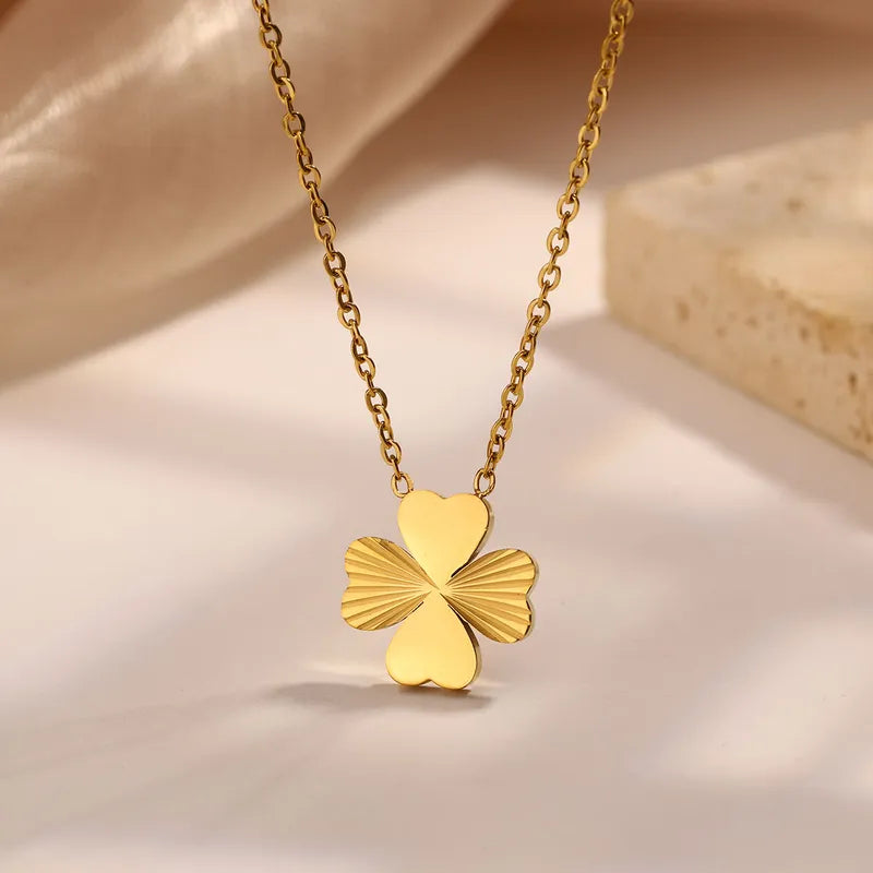 Gold Clover Neckpiece