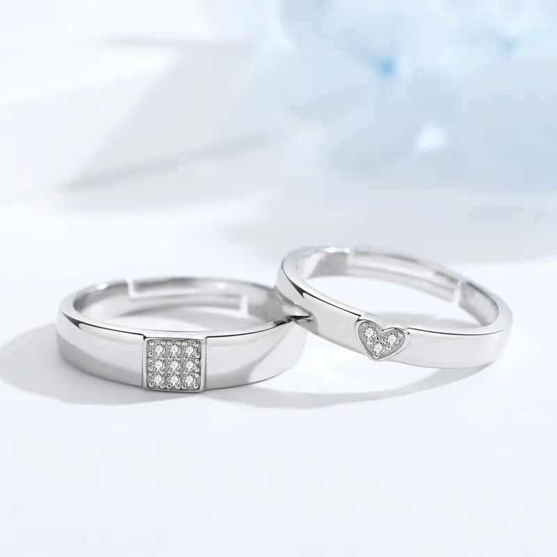 Zircon Heart Couple Bands